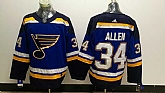 St. Louis Blues 34 Jake Allen Blue Adidas Stitched Jersey,baseball caps,new era cap wholesale,wholesale hats